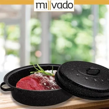 Millvado Roasting Pan with Lid – Perfect for Thanksgiving