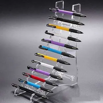 TOMUM 12 Layers Clear Acrylic Display Stand for Pen/Eyebrow Pencil/Makeup Brush/Nail Brush/E-Cigarette