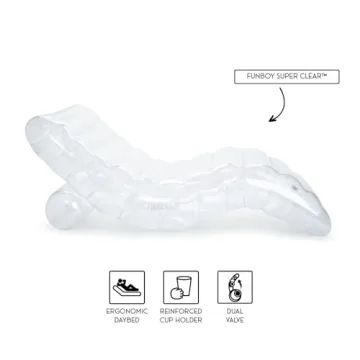 FUNBOY Giant Super Clear Chaise Lounger Pool Float for Adults