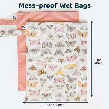 Tiny Twinkle Waterproof Wet Bags 2 Pack for Travel Storage