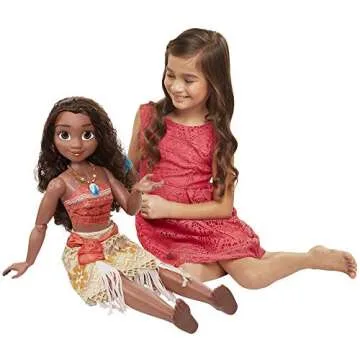 Disney Moana Doll 32" Tall Playdate Perfectly Poseable Doll, Includes Hair Comb, Playdate Moana Fashion Doll, Moana Doll Stands 32 Inches Tall! Great Gift for Girls