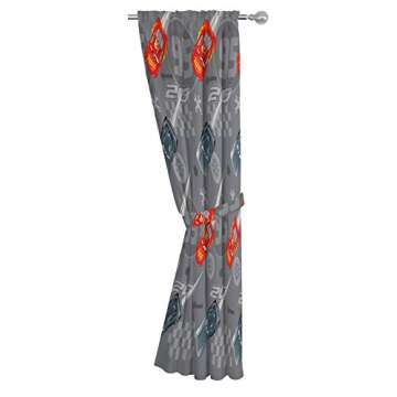 Jay Franco Disney Pixar Cars Lighnting Speed 63" Inch Drapes - Beautiful Room Decor & Easy Set Up, Bedding Features Lightning McQueen - Curtains Include 2 Tiebacks, 4 Piece Set (Official Product)