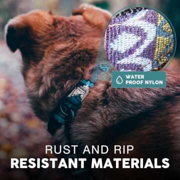 Embark Urban Dog Collar – Stylish & Durable Nylon Dog Collars for Large Dogs, Comfortable Pet Collar, Collars for Large Breed Dogs with Strong Buckles. Adjustable Big Dog Collars for Large Dogs