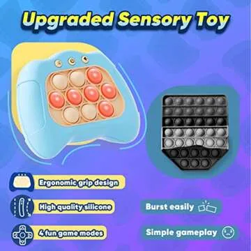 Byserten Handheld Game for Kids 6-12, Sensory Fidget Toys for Kids 8-12, Birthday Gifts for 6 7 8 9 Year Old Boys & Girls & Teens-Blue