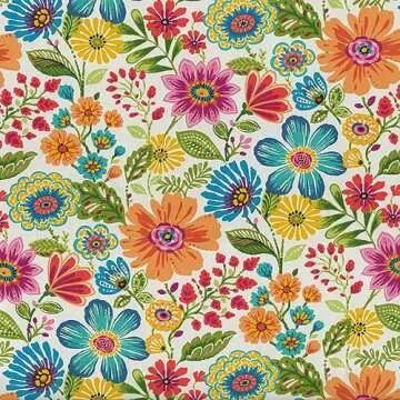 Pillow Perfect Bright Floral Indoor/Outdoor Accent Throw Pillow Plush Fill, Weather, and Fade Resistant, Large - 18.5" x 18.5", Blue/Purple Gregoire 2 Count