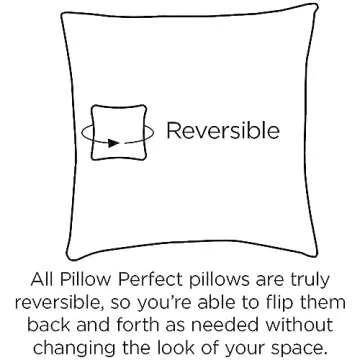 Pillow Perfect Bright Floral Indoor/Outdoor Accent Throw Pillow Plush Fill, Weather, and Fade Resistant, Large - 18.5" x 18.5", Blue/Purple Gregoire 2 Count