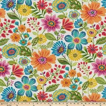 Pillow Perfect Bright Floral Indoor/Outdoor Accent Throw Pillow Plush Fill, Weather, and Fade Resistant, Large - 18.5" x 18.5", Blue/Purple Gregoire 2 Count