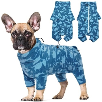 ROZKITCH Dog Winter Coat Soft Fleece Pullover Pajamas, Pet Windproof Warm Cold Weather Jacket Vest w...