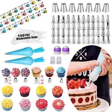 KOSBON 567 PCS Cake Decorating Kit Baking Supplies with 3 Springform Pans Set, Cake Decorating Supplies Rotating Turntable, Decorating Tools, Cake Baking Supplies Set for Beginners and Cake Lovers