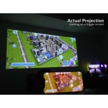 AAXA Technologies P8 Smart LED DLP Mini Projector, WiFi Bluetooth, Android 10.0, Wireless Smartphone Mirroring, USBC & HDMI Input, Built-in Netflix, YouTube, Support 1080p Portable Movie Projector