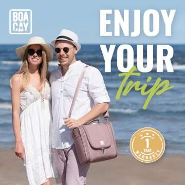 BOACAY Extra Large Hanging Travel Toiletry Bag for Women and Men, Makeup Bag, Bathroom & Shower Orga...