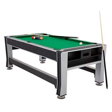 Triumph 3-in-1 7' Rotating Swivel Multigame Table - Air Hockey, Billiards/Pool, and Table Tennis - A...