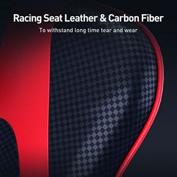 Ergonomic AutoFull C3 Gaming Chair with Footrest in Red