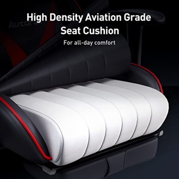 Ergonomic AutoFull C3 Gaming Chair with Footrest in Red