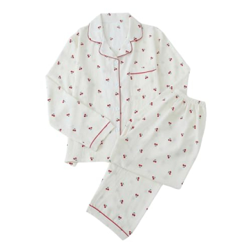 Verdusa Women’s 2 Piece Pajama Sets - Cozy and Stylish Sleepwear in Apricot Cherry