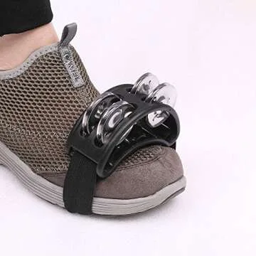Musfunny Foot Tambourine for Guitar and Drum Accessory