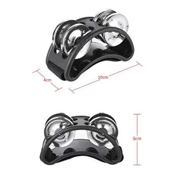 Musfunny Foot Tambourine for Guitar and Drum Accessory