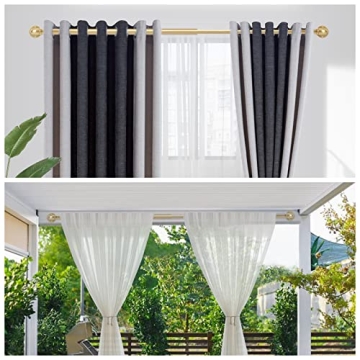 OLV Gold Industrial Curtain Rods for Elegant Window Treatment