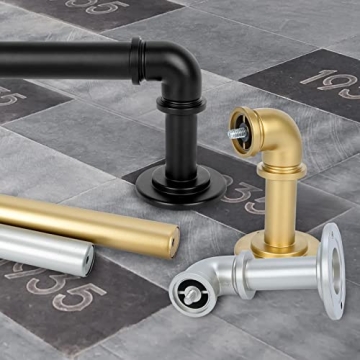 OLV Gold Industrial Curtain Rods for Elegant Window Treatment