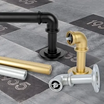 OLV Gold Industrial Curtain Rods for Elegant Window Treatment