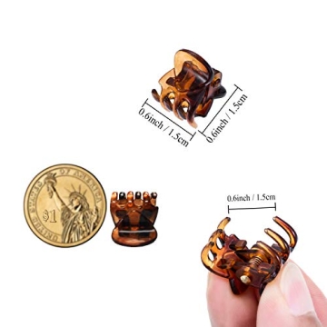 Funtopia 72 Pcs Mini Hair Claw Clips Assorted Colors