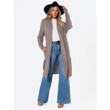 LILLUSORY Oversized Long Cardigan Sweater for Women