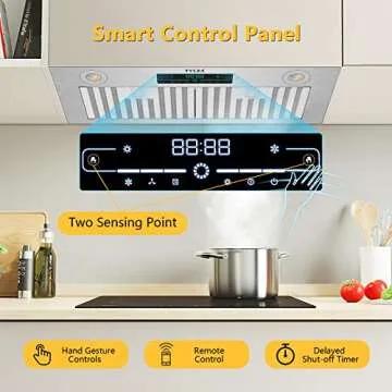 30 Inch Range Hood Insert with Gesture Control and 900 CFM