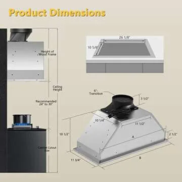 30 Inch Range Hood Insert with Gesture Control and 900 CFM