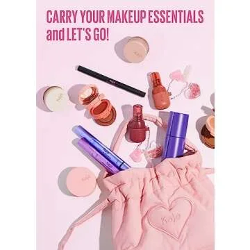 Kaja Makeup Bag Lucky Bag Pouch | Multifunctional Makeup Bucket Bag for Women and Girls, Great Gifts Idea (Baby Pink)