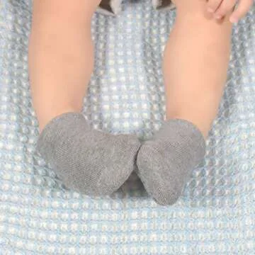 JAKIDAR Baby Toddler Socks Non-Slip 12 Pairs for Kids