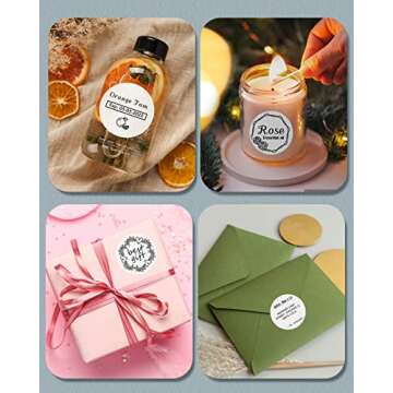 Phomemo Multi-Purpose Self-Adhesive Round Circle Label for Phomemo M110/M110S/M120/M200/M220 Label Maker, 1.96" x 1.96"（50x50 mm） Thermal Label for Barcode Label, DIY Logo Design, Black on White