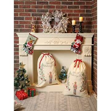 Personalized Large Christmas Santa Sack Bag - Perfect for Holiday Gifts