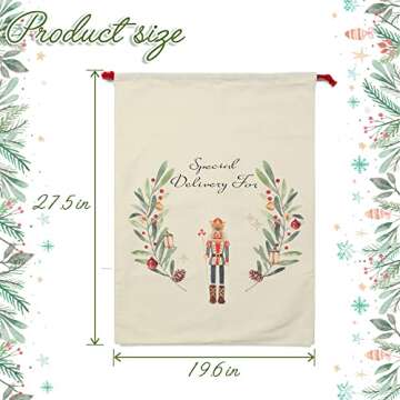 Personalized Large Christmas Santa Sack Bag - Perfect for Holiday Gifts