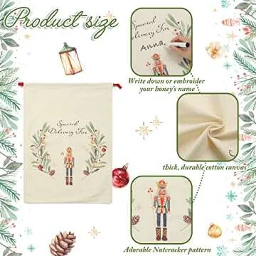 Personalized Large Christmas Santa Sack Bag - Perfect for Holiday Gifts