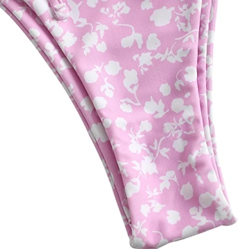 ZAFUL Women's Floral Bikini Set Light Pink Size M