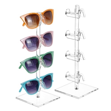MOOCA Acrylic Eyeglasses Display Stand Holds 4 Frames