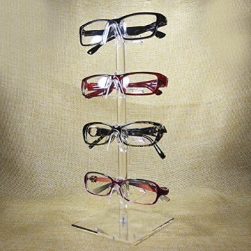 MOOCA Acrylic Eyeglasses Display Stand Holds 4 Frames