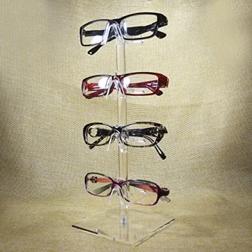 MOOCA Acrylic Eyeglasses Display Stand Holds 4 Frames