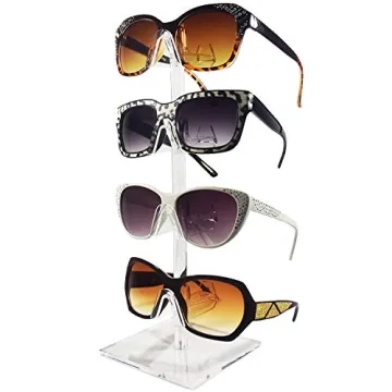 MOOCA Acrylic Eyeglasses Display Stand Holds 4 Frames