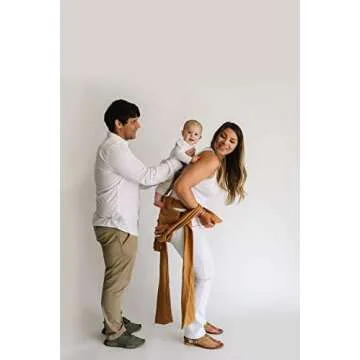 Lalabu Simple Baby Wrap | Forget The Complex Baby Sling Wrap, Grab a Simple No-Tie, Comfortable & Easy-to-Use Lalabu Baby Wearing Wrap | Infant Baby Carrier Wrap for 3 Months - 2 Years (Camel)