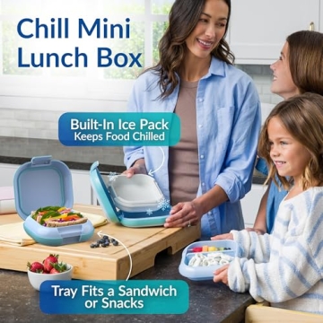 Bentgo Chill Mini Leak-Proof Lunch Box – Built-In Ice Pack Keeps Food Cold, 2.7-Cup Capacity for S...