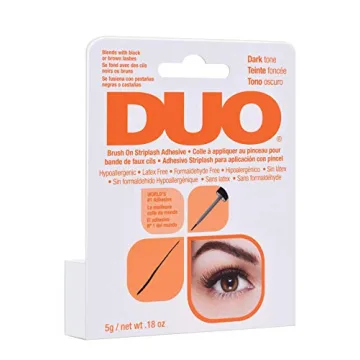 Duo Brush-On Striplash Adhesive Dark Tone for Perfect Lashes