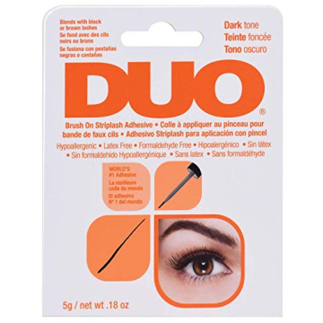 Duo Brush-On Striplash Adhesive Dark Tone for Perfect Lashes