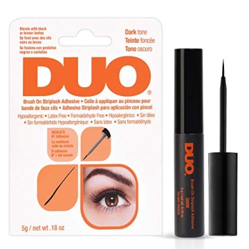 Duo Brush-On Striplash Adhesive Dark Tone for Perfect Lashes