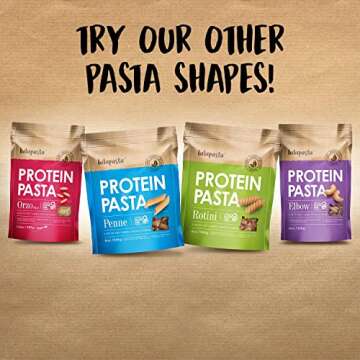 High Protein Pasta, 19g, Made with Lupin Flour & Sunflower Flour, 4g Net Carb, Gluten Free, Keto Pasta, Low Carb Pasta, Lupin Pasta by lulupasta (Rotini, 1 Pack)