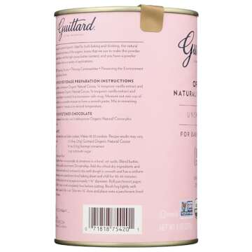 GUITTARD Organic Cocoa Powder - Pure Cocoa Delight 8 OZ