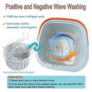 Compact and Efficient Mini Foldable Washing Machine for Essentials