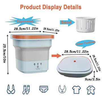 Compact Mini Foldable Washing Machine for Baby Clothes