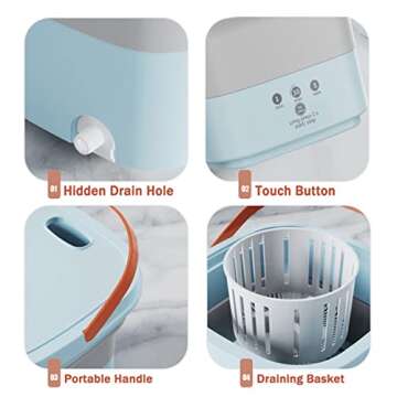 Compact Mini Foldable Washing Machine for Baby Clothes
