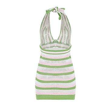 LXXIASHI V-Neck Crochet Dress for Trendy Summer Style